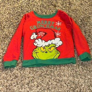 Festive Kids Grinchmas Red and Green Sweatshirt